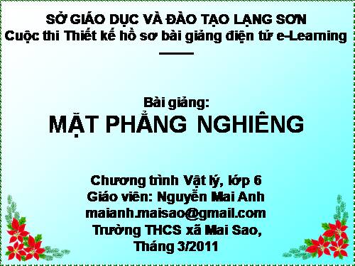 Bài 14. Mặt phẳng nghiêng