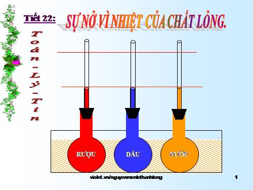 Bài 19. Sự nở vì nhiệt của chất lỏng