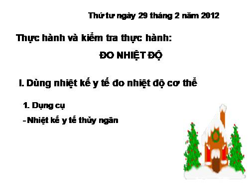 Bài 23. Thực hành đo nhiệt độ