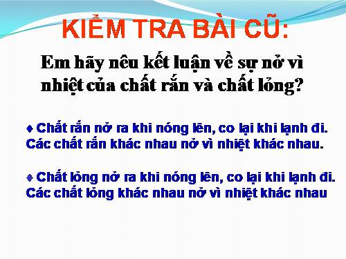 Bài 20. Sự nở vì nhiệt của chất khí