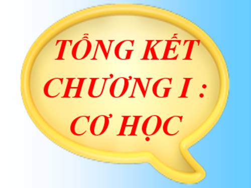 Bài 17. Tổng kết chương I: Cơ học