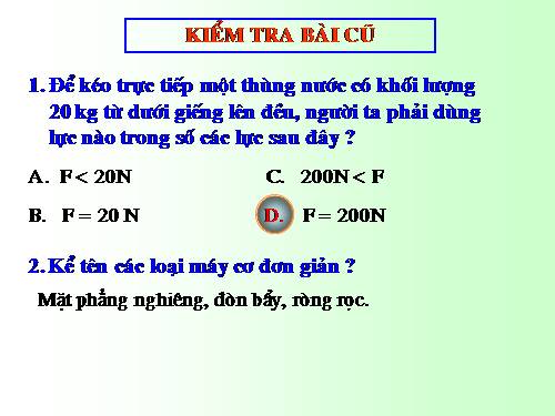 Bài 14. Mặt phẳng nghiêng