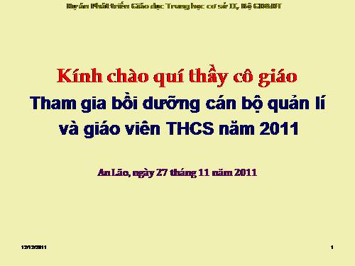 TÀI LIỆU TẬP HUÂN 1