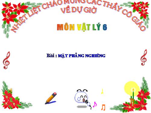 Bài 14. Mặt phẳng nghiêng