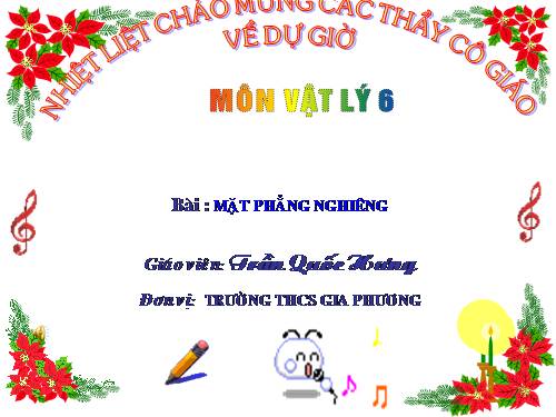 Bài 14. Mặt phẳng nghiêng