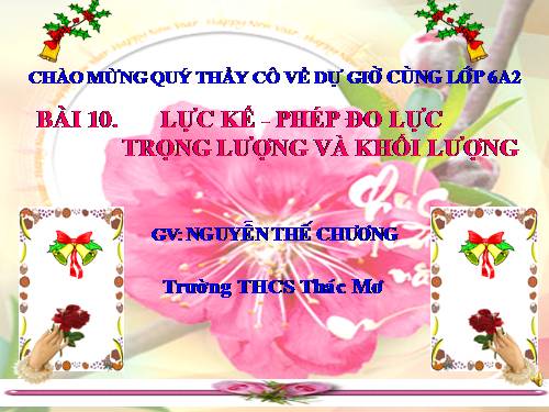 Bài 10. Lực kế - Phép đo lực - Trọng lượng và khối lượng