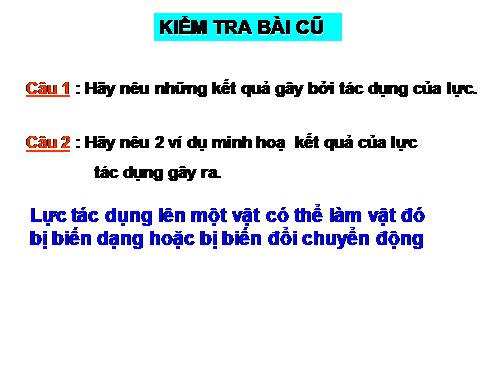 Bài 8. Trọng lực - Đơn vị lực