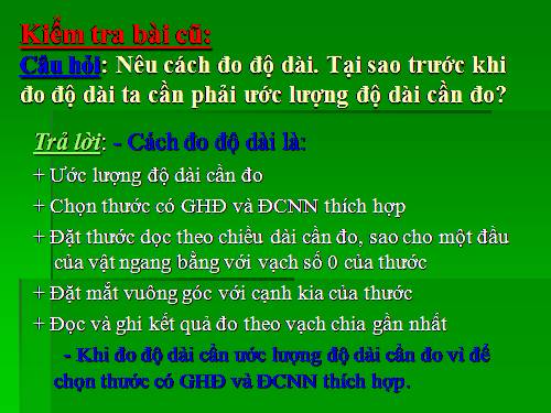 Bài 3. Đo thể tích chất lỏng