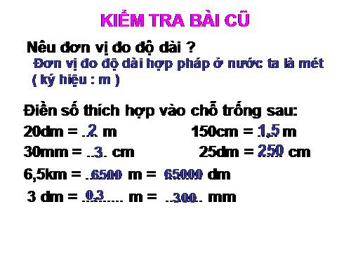 Bài 2. Đo độ dài (tiếp theo)