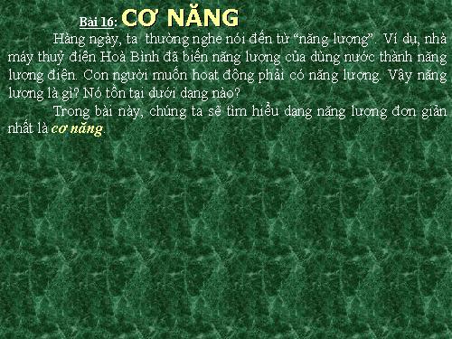 Giáo án điện tử lí 8 cơ học