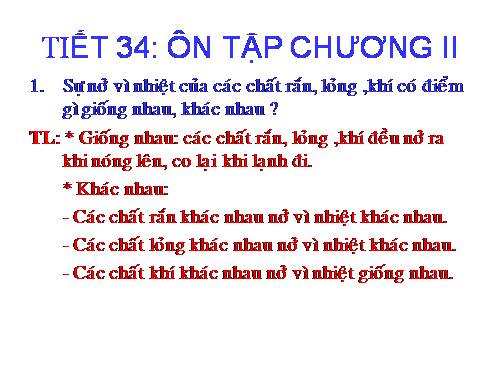 Bài 30. Tổng kết chương II : Nhiệt học