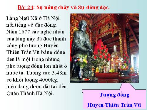 Bài 24. Sự nóng chảy và sự đông đặc