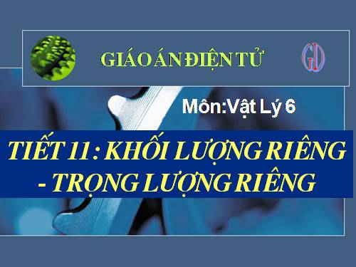 Bài 11. Khối lượng riêng - Trọng lượng riêng