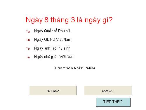 làm trắc nghiệm