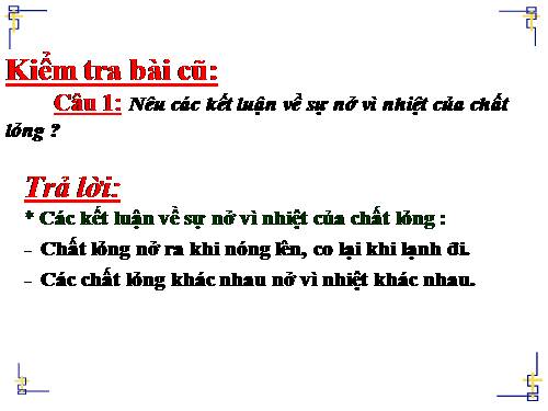 Bài 20. Sự nở vì nhiệt của chất khí