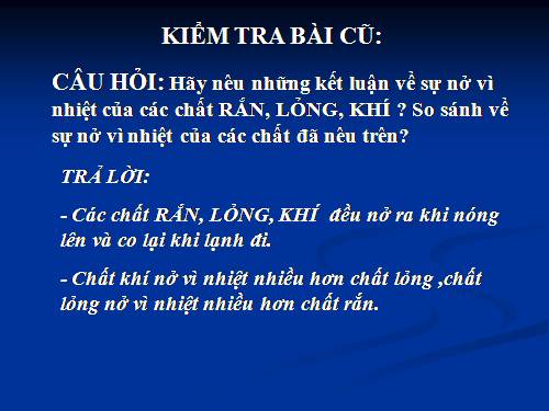 Bài 21. Một số ứng dụng của sự nở vì nhiệt