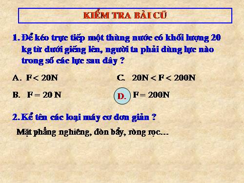 Bài 14. Mặt phẳng nghiêng