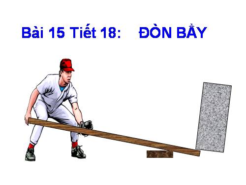 Bài 15. Đòn bẩy