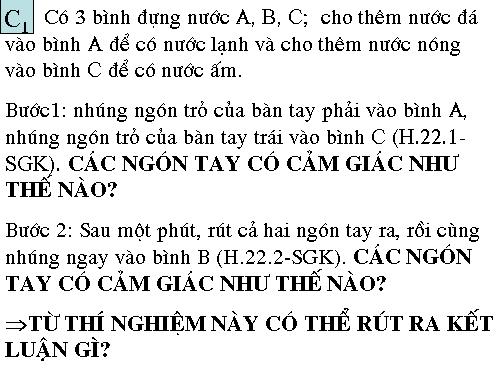 Bài 22. Nhiệt kế - Nhiệt giai