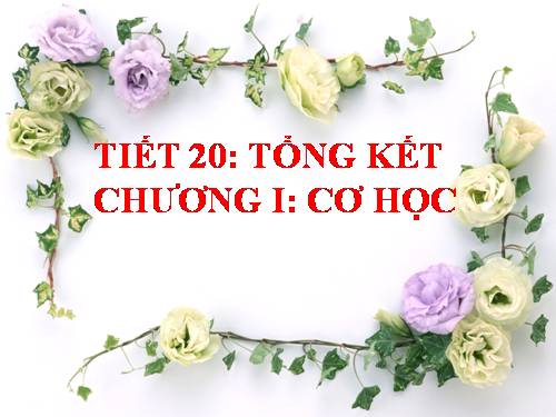 Bài 17. Tổng kết chương I: Cơ học