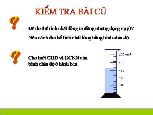 Bài 4. Đo thể tích vật rắn không thấm nước