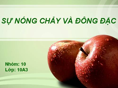 Bài 24. Sự nóng chảy và sự đông đặc