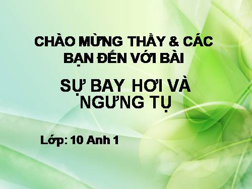 Bài 26. Sự bay hơi và sự ngưng tụ