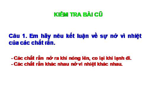 Bài 19. Sự nở vì nhiệt của chất lỏng