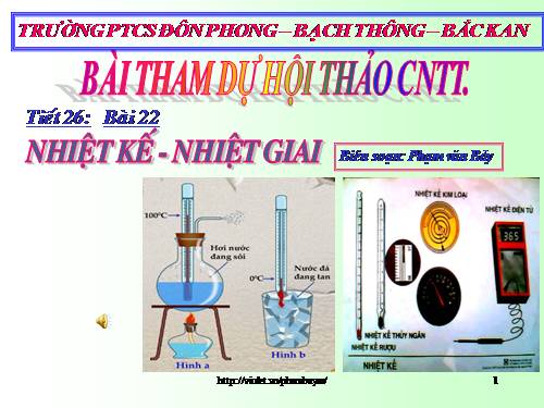 Bài 22. Nhiệt kế - Nhiệt giai