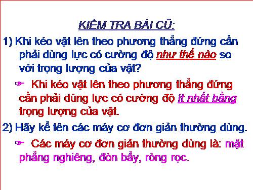 Bài 14. Mặt phẳng nghiêng