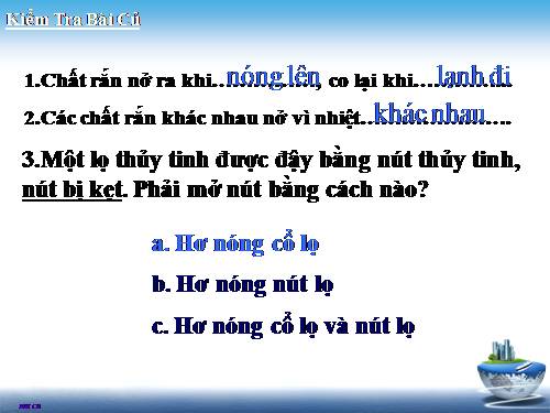 Bài 19. Sự nở vì nhiệt của chất lỏng