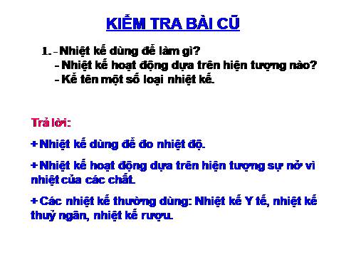 Bài 23. Thực hành đo nhiệt độ