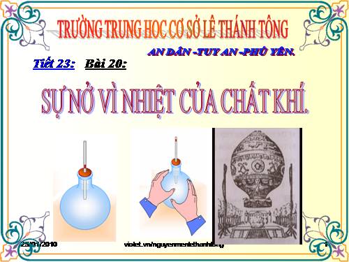 Bài 20. Sự nở vì nhiệt của chất khí