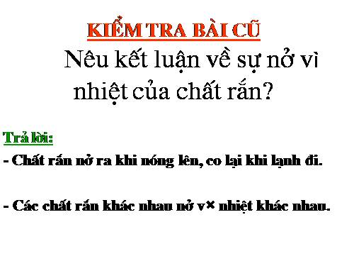 Bài 21. Một số ứng dụng của sự nở vì nhiệt