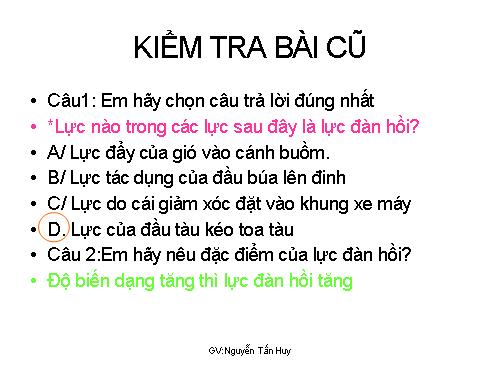 Bài 10. Lực kế - Phép đo lực - Trọng lượng và khối lượng