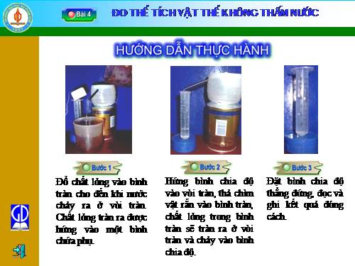 Bài 4. Đo thể tích vật rắn không thấm nước