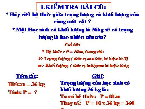 Bài 11. Khối lượng riêng - Trọng lượng riêng