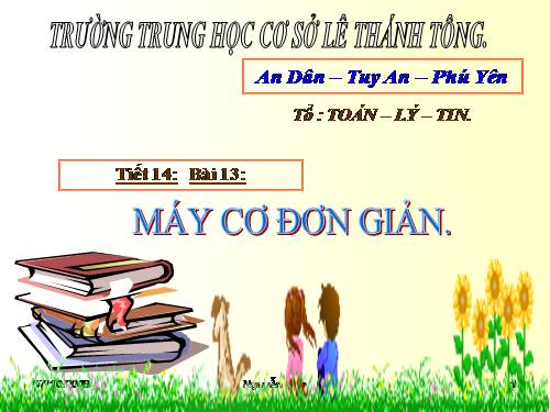 Bài 13. Máy cơ đơn giản