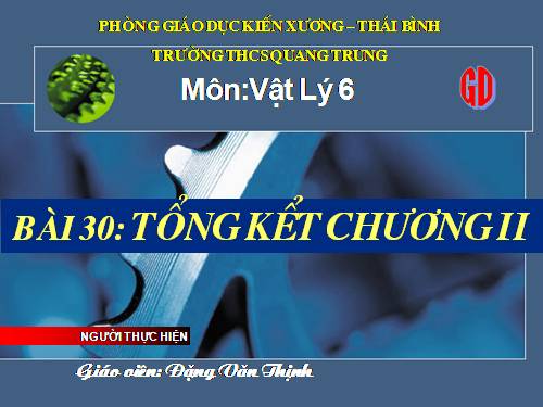 Bài 30. Tổng kết chương II : Nhiệt học