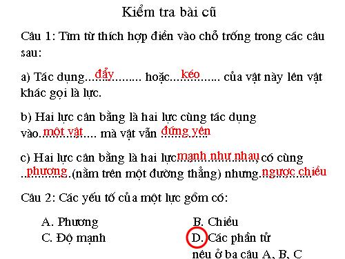 Bài 8. Trọng lực - Đơn vị lực