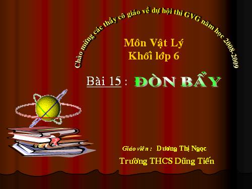 Bài 15. Đòn bẩy