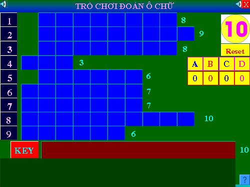 Vật lí 6 : Trò chơi ô chữ (Trọng lực)