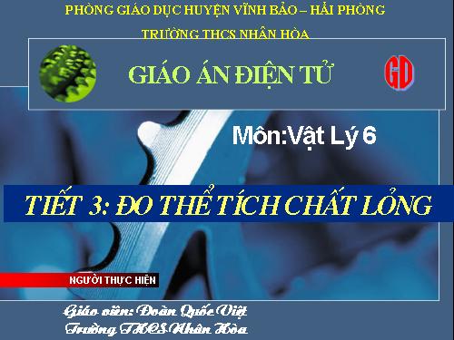 Bài 3. Đo thể tích chất lỏng