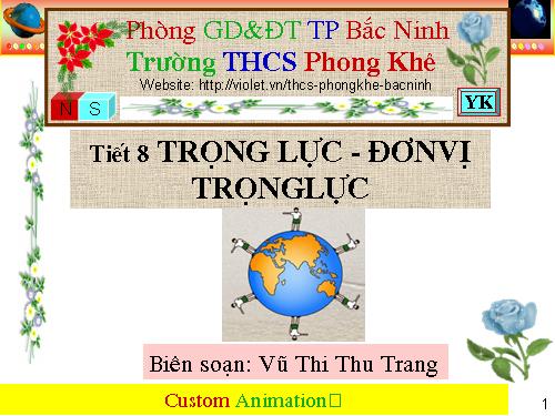 Bài 8. Trọng lực - Đơn vị lực