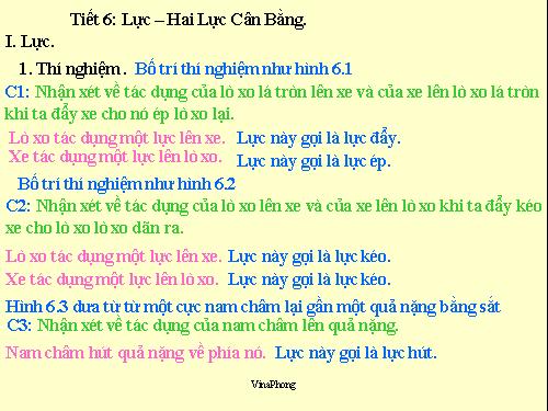 Bài 6. Lực - Hai lực cân bằng