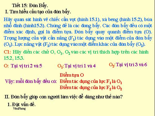 Bài 15. Đòn bẩy