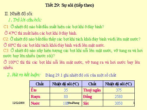 Bài 29. Sự sôi (tiếp theo)