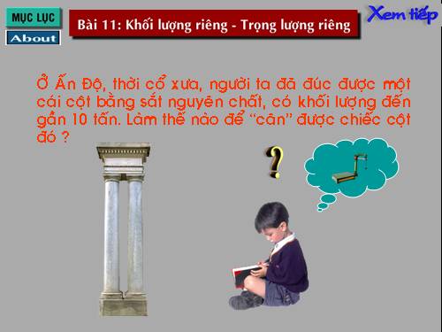 Bài 11. Khối lượng riêng - Trọng lượng riêng