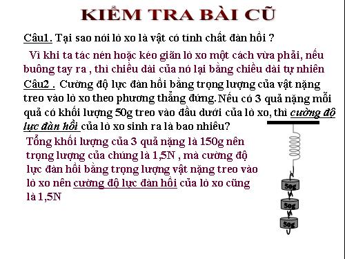 Bài 10. Lực kế - Phép đo lực - Trọng lượng và khối lượng