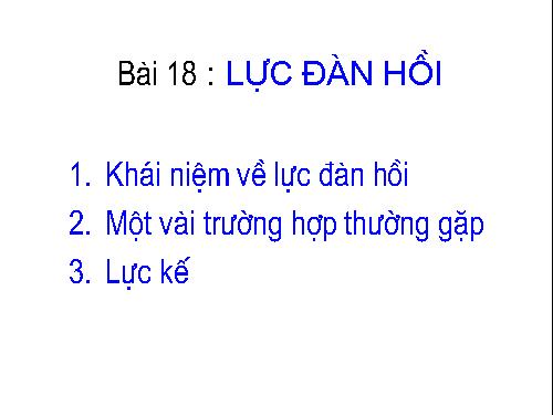 Bài 9. Lực đàn hồi